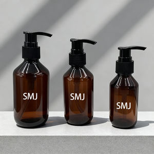 زجاجة شامبو بلاستيكية خضراء شفافة مع مضخة غسول - Product Image 4