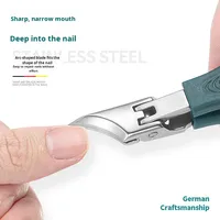 Ensemble de 3 coupe-ongles pour pédicure, surface inclinée en forme d'aigle, manche long, bouche large, anti-éclaboussures, haute précision, boîte