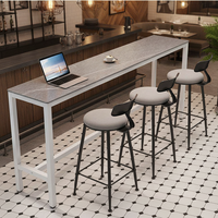 Tabouret de bar moderne rétro durable au design nouveau, avec pieds en bois et métal, meubles pour restaurant, table de bar