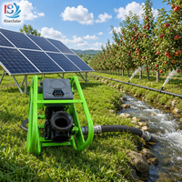 Pompe centrifuge solaire hybride AC/DC 2200W, débit élevé 60m³/h, hauteur de refoulement 25m, pour irrigation agricole, pompe solaire 4 pouces