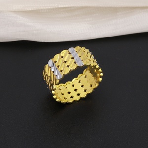 Anillo de Boda para Hombre Jxx de Alta Calidad, Chapado en Oro de 24K, Estilo Clásico de Dos Tonos, Joyería al por Mayor Hecha de Latón - Product Image 6
