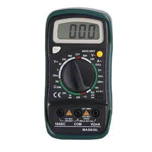 Harga grosir 2000 hitungan DMM mini Ukuran digital multimeter MAS830L dengan lampu latar