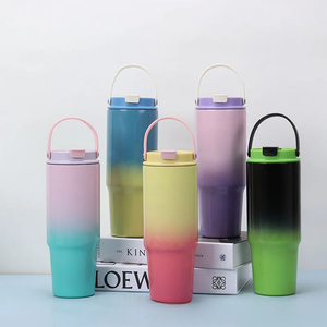 Vasos Térmicos de Acero Inoxidable con Logotipo Personalizado, 20oz/30oz, Pintura en Aerosol, Taza de Viaje para Café con Asa - Product Image 1