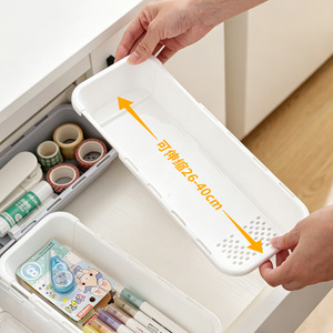 Office Organizer <b>Drawer</b> Dividers Rectangular <b>Stackable</b> Uncapped <b>Storage</b> Box For Desk Stationery Organization - Product Image 2