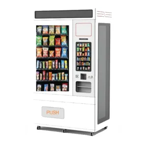 Negócios ao ar livre 24 Horas Self-service Máquina Vending automática Snacks totalmente automático e bebidas Combo produto Vending Machine