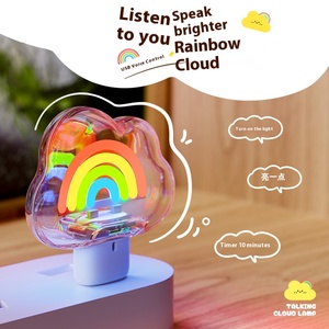 Phim hoạt hình mini <span class=keywords><strong>Lightning</strong></span> Led nightlight xách tay ABS Home Plug-in với bảo vệ mắt mềm mại ấm áp ánh sáng trắng thiết kế hiện đại - Product Image 4