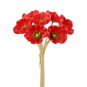 7 Head Pu <b>Artificial</b> Poppy Flowers 32cm <b>Stem</b> Home Decor Wedding Props High Simulation - Product Image 4