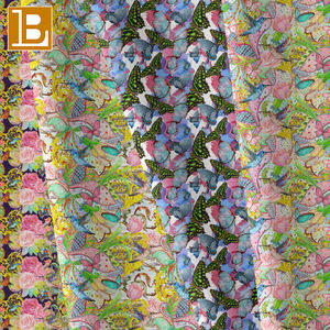 בילו 2026 מעצב חדש אישית את פרח הפרפר, הדפס ציפור 100% כותנה בד פופלין לבגדי ילדים - Product Image 1