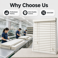 Persianas de PVC Inalámbricas con Lamas de Imitación Madera, Cortinas Venecianas para Ventanas, Suministro Directo de Fábrica YMTC