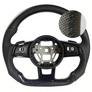 Volant en fibre de carbone véritable pour VW Volkswagen Passat <span class=keywords><strong>Golf</strong></span> 7 MK7 6R B7 B8 GTI <span class=keywords><strong>GTD</strong></span> - Product Image 1
