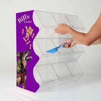 Présentoir en bois personnalisé Apache pour friandises et jouets pour animaux, avec panneau perforé et crochets, pour magasin de chats et chiens