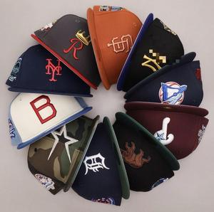 قبعات جديدة عالية الجودة بـ 5/6 ألواح مع تطريز ثلاثي الأبعاد بأسلوب كلاسيكي قديم، قبعات سناب باك مسطحة الحافة للكرة السلة - Product Image 1