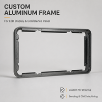 Cadre en profilé aluminium sur mesure pour panneau d'affichage LED de conférence, OEM, pliage, usinage CNC, traitement de surface, directement de l'usine