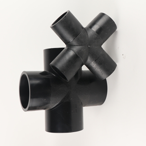 Plumbing <strong>Fittings</strong> HDPE Pipe <strong>Fittings</strong> HDPE Butt <strong>Fusion</strong> <strong>Socket</strong> <strong>Fusion</strong> PN16 SDR11 DN32 Tee Cross Elbow For Connecting Pipes - Product Image 2