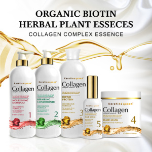 Kit de Soins Capillaires OEM Marque Privée 800ml*3+100ml – Anti-Chute, Anti-Décoloration, Sérum à la Kératine Naturelle et Shampoing à Base de Plantes - Product Image 2