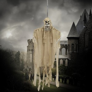 Halloween Falando Assustador Elétrico Animado Lifesize Fantasmas Voadores Esqueleto para Fontes Indoor Partido Cemitério Exterior - Product Image 1