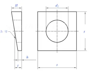 Astm F 436 Gehard Afgeschuinde Wasmachines/Vierkante Gehard Afgeschuinde Ringen Fabriek Maatwerk