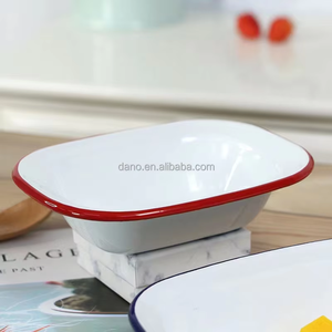 Ustensiles de cuisson en émail Plats de cuisson Moule à tarte Moule à gâteau Plateaux pour four à micro-ondes Logo personnalisé - Product Image 2