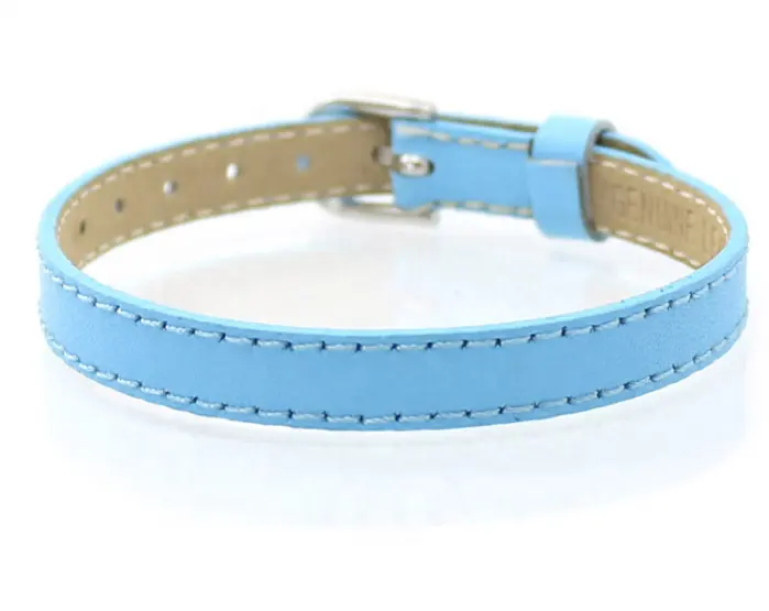 DIY leather bracelet band mix color slide charm 8mm leather bracelet Genuine Leather wrist band