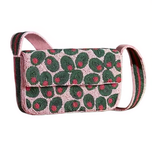 Sac bandoulière personnalisable CRYSTAL CRAFT, durable, léger, orné de perles, broderie de perles de rocaille, unique, fait main, unisexe - Product Image 1