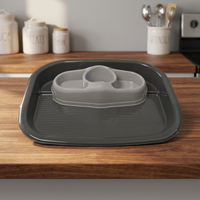 Bol d'eau pliable 2-en-1 écologique fabriqué en Italie, motif uni, bouteille d'eau portable pour animaux de compagnie, plastique de qualité alimentaire, boîte pour chien et chat