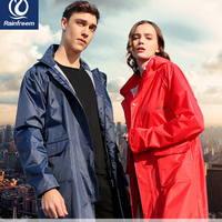 Imperméable léger en nylon ripstop personnalisé, imperméable durable d'urgence multifonctionnel poncho de pluie
