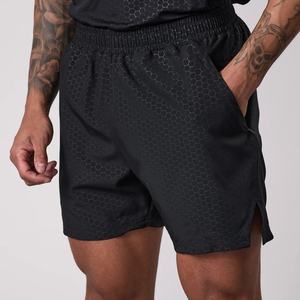 Pantalones Cortos Deportivos de Malla de Algodón de Color Sólido Personalizados de Alta Calidad, Casuales, Atléticos, de Entrenamiento, Cómodos para Hombre - Product Image 2