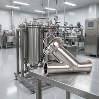 Filtre Y sanitaire à installation rapide de qualité alimentaire Longding, en acier inoxydable SS304 SS316L, raccord Tri-Clamp 1,5 pouces, type Y