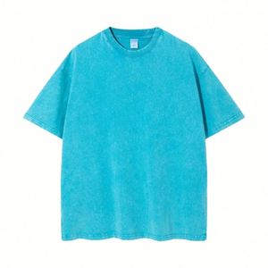 Design Custom 260GSM Heavyweight Cotton Oversized Vintage T-<b>Shirts</b> for Men Acid Washed Streetwear Distressed Blank Tees - Product Image 3