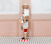 Lebkuchenmann Nussknacker, Massivholz-Puppenfigur, Weihnachtliche Tischdekoration, Weihnachtsgeschenk
