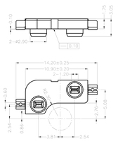 DUROCK soket mekanis hitam MX, sakelar Keyboard berlapis emas, konektor Hotswap PCB