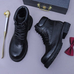 Botas de Hombre con Punta Redonda y Caña Alta para Invierno, con Aumento de Altura, Elegantes, Construcción Goodyear Welt, Material de Cuero Genuino de Caballo - Product Image 3