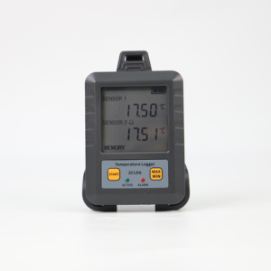 مقياس حرارة ورطوبة OEM مع شاشة LED واتصال USB بدقة 0.01 درجة مئوية لمراقبة درجة الحرارة والرطوبة في المختبرات والمستودعات - Product Image 1
