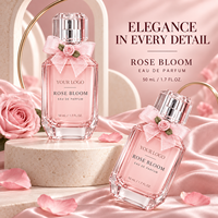 Flacon de parfum de luxe pour femme, vaporisateur à fine brume, au charme élégant et à l'odeur subtile, idéal pour le travail, les dîners et les soirées, aux notes de fleurs de pêcher et de rose champagne.