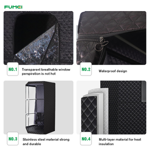 Yeni Tasarım Katlanabilir Spa Buhar <span class=keywords><strong>Sauna</strong></span> Odası Çadırı 1 Kişilik İç Mekan Tam Vücut Taşınabilir Buhar Saunası ve Ocak - Product Image 5