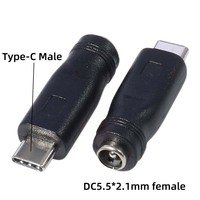 Adaptateur Cantell DC Power Plug USB 3.1 Type C mâle vers DC 5.5mm X2.1mm femelle pour ordinateur portable