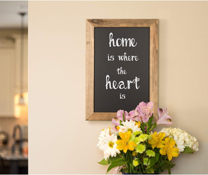 <span class=keywords><strong>Tableau</strong></span> noir magnétique rustique en bois marron encadré à suspendre pour décoration de ferme, menu de mariage ou restaurant - Product Image 1
