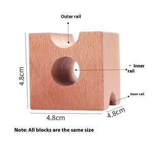 Personnalisé 59 Pièces Marbre <span class=keywords><strong>Rush</strong></span> Piste Labyrinthe Construction Jouet TIGE Blocs de Construction en Bois Marbre Course pour Enfants 4-8 Ans - Product Image 3