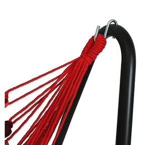 बाहरी हैममॉक चेयर धातु शैली के साथ आउटडोर हैममॉक चेयर स्विंग, सूर्यास्त में अंतरिक्ष बचत स्टैंड के साथ हैममॉक कुर्सी - Product Image 6