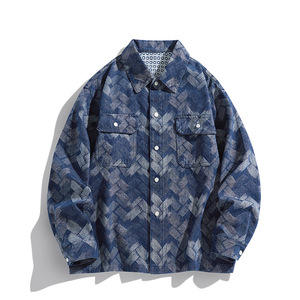 <span class=keywords><strong>Giacca</strong></span> da uomo 2025 autunno <span class=keywords><strong>stile</strong></span> <span class=keywords><strong>camicia</strong></span> con collo rialzato - Product Image 1