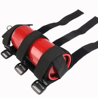 Support d'extincteur HOZAN pour barre anti-roulis et cage de sécurité Jeep Wrangler, avec sangle et installation sans outil, en nylon rouge/noir