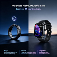 Dispositivos Electrónicos al por Mayor, Reloj Inteligente con Monitor de Salud, Deporte y Sueño, Resistente al Agua IP68 5ATM, Anillos Inteligentes