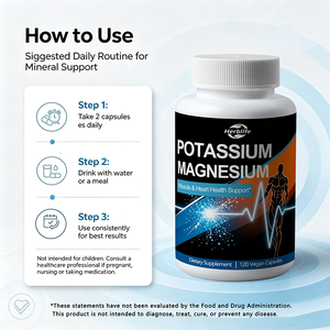 Complément de capsules de potassium et de magnésium à marque privée OEM – Soutien avancé pour la santé musculaire et cardiaque – Électrolyte avancé - Product Image 4