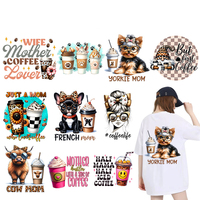 Vente en gros Transferts Plastisol DTF personnalisés Autocollants imprimables en film vinyle Design Café Dtf Transfert de chaleur pour T-shirts