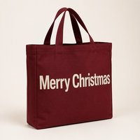 Sac de marché extérieur en coton biologique lavable, avec impression personnalisée Yule sur toile, favori des clients, disponible en stock et sur mesure