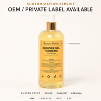 Gel Douche Éclaircissant en Gros à la Curcuma, Vitamine C et Niacinamide – Formule Exfoliante pour Tous Types de Peau – Bain Quotidien