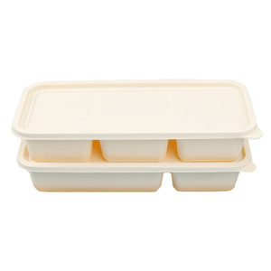 Boîte à bento rectangulaire biodégradable en amidon de maïs, conteneur pour plats à emporter, vente en gros - Product Image 5