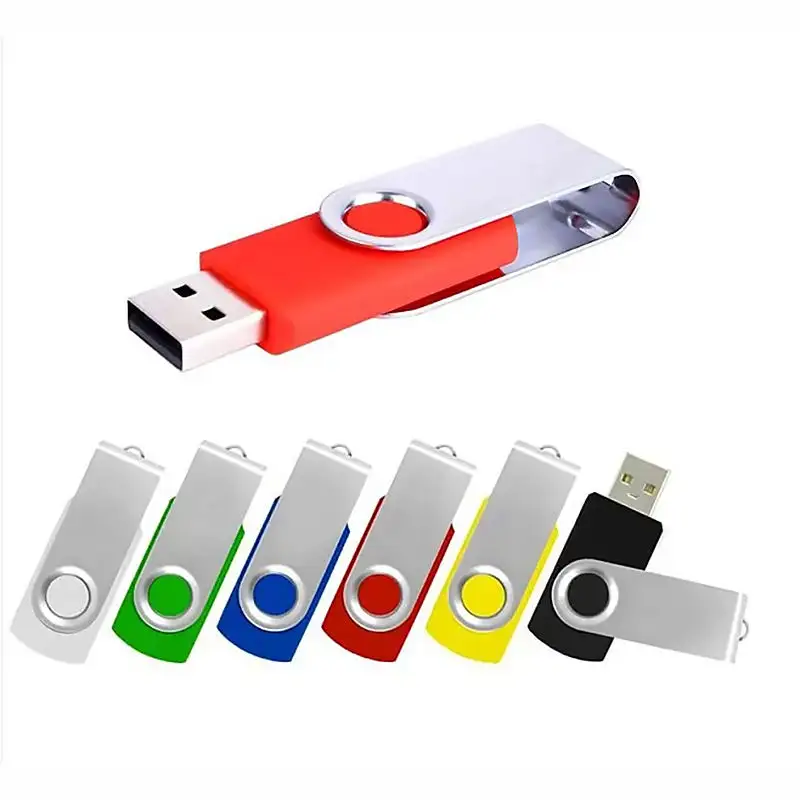 Toptan özelleştirilmiş logo döner USB Flash sürücü döndür Pendrive 2.0 4GB 8GB 16GB 32GB, anahtar Usb sopa kalem sürücüler toptan