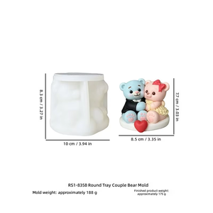 <span class=keywords><strong>Stampo</strong></span> in silicone a forma di <span class=keywords><strong>orsetto</strong></span> per candele aromatiche, gesso e decorazioni, ideale per la creazione di ornamenti e torte fai da te - Collezione Early Riser - Product Image 6