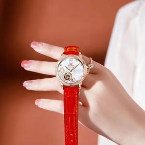 Custom Logo Luxury <b>Skeleton</b> Stainless Steel <b>Automatic</b> Mechanical <b>Watch</b> for Women - Product Image 6